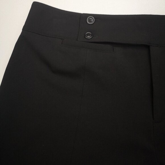 Nine West Ladies Size 10 Black Straight Leg Zipper & 2 Clasp Closure Dress Pants - Picture 6 of 14